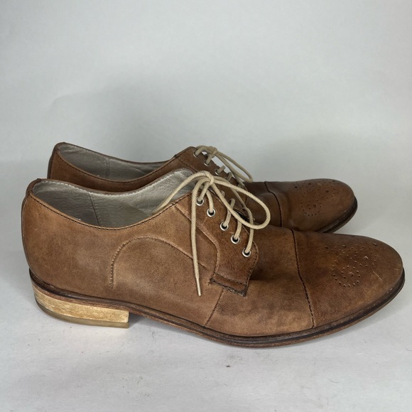 David Mayer Naman Oxfords Lace Up Dress Shoes Men Size 42 US 9 Brown Leather - Picture 4 of 16